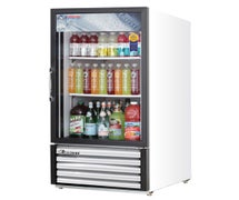 Everest EMGR8 Reach-In Glass Door Merchandiser Refrigerator, 1 Section, 8 Cu. Ft. Cap.