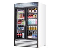 Everest EMSGR33 Reach-In Glass Door Merchandiser Refrigerator, 2 Section, 33 Cu. Ft. Cap.