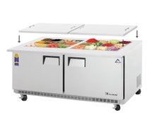 Everest EOTPW2 Open Top Prep Table, Mega-Top, Two-Section