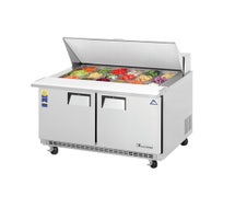Everest EPBR2 Sandwich Prep Table, Mega-Top, Two-Section