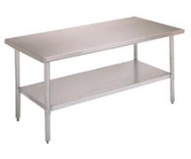 John Boos FBLG9630 Kitchen Work Table 96"Wx30"D, Stainless Steel Top