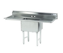 Advance Tabco FC-1-1818-18RL 16-Gauge Stainless Steel One-Compartment Sink with Two Drainboards, 54" L