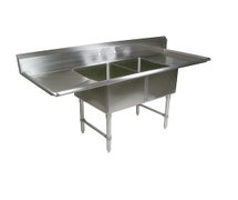 John Boos 2B244-2D24 2 Compartment Pot Sink, (2) 24" Drainboards