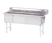 Advance Tabco FC-3-1818 16-Gauge Stainless Steel Three-Compartment Sink - 59"