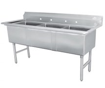Advance Tabco FC-3-2424 16-Gauge Stainless Steel Three-Compartment Sink - 77" 