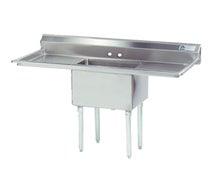 Advance Tabco FE-1-1812-18RLX 18-Gauge Stainless Steel One-Compartment Sink with Two Drainboards, 54" L