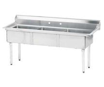 Advance Tabco FE-3-1812-X 18-Gauge Stainless Steel Three-Compartment Sink - 59" L