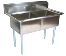 John Boos E2S8-24-14 E-Series 2 Compartment Pot Sink, 53"W x 30"D