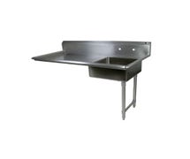 E-Series Undercounter Soil Dishtable - 50"W, Sink on Right