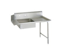 John Boos JDTS-20-36L - Pro-Bowl Soil Dishtable - 20"Wx20"Dx8"H Bowl Size, 36"W, Choice of Flow, Left