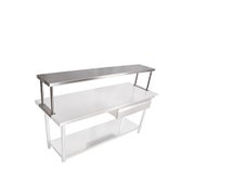John Boos OS-ES-1296-X Stainless Steel Single Overshelf for Work Tables, 12"x96" 