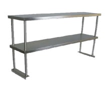 John Boos OS-ED-1260-X Stainless Steel Double Overshelf for Work Tables, 12"x60" 