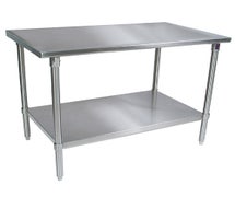 John Boos ST6-2430SSK Work Table , 30"Wx24"D - Flat, 16 Gauge Stainless Steel Top And Undershelf