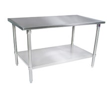 John Boos ST6-3030GSK Work Table, 30"Wx30"D - Flat, 16 Gauge Stainless Steel Top With Galvanized Undershelf