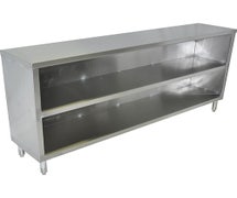 Dish Storage Cabinet, 60"Wx15"D, 18 Gauge Stainless Steel Top