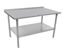 John Boos ST6R1.5-3060SSK Work Table, 60"W X 30"D, 16/300 Stainless Steel Top With 1-1/2" Rear Upturned Backsplash
