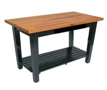 John Boos OC6025-S Oak Table, 60" X 25"X 35"H, 1-1/2" Thick Appalachian Red Oak Finger Joined Top