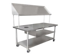 John Boos BT6-3063SSK Mobile Bussing Table, Stainless Steel, 63"W