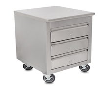 John Boos 4CD4-2724-CL Three Tier Mobile Drawer Cabinet with Locking Drawers, 24"Wx26-1/2"D