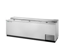 True TD-80-30-HC Deep Well Horizontal Bottle Cooler with Slide Lid - 80"W, Stainless Steel