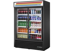 TRUE TVM-36SL-HC-VM01 Slim Line Visual Refrigerated Merchandiser, 36"W, Black