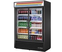 True TVM-48SL-HC-VM01 Slim Line Visual Refrigerated Merchandiser, 48"W, Black