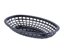 Tablecraft 1074 Oval Sandwich Basket, Black