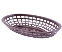 Tablecraft 1074 Oval Sandwich Basket, Brown