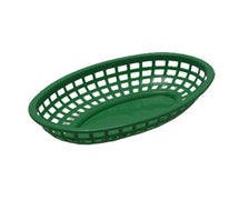 Tablecraft 1074 Oval Sandwich Basket, Forest Green