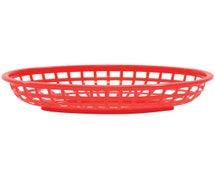 Tablecraft 1074 Oval Sandwich Basket, Red