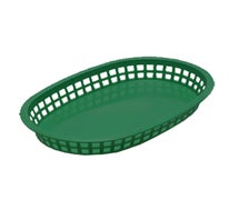 Tablecraft 1076 Large, Oval Serving Basket, Forest Green