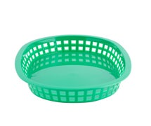 Tablecraft 1076 Large, Oval Serving Basket, Green