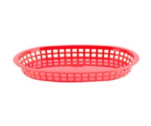 Tablecraft 1076 Large, Oval Serving Basket, Red