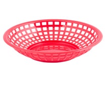 Serving Basket 8" Diam.x2-3/8"H, Round, Red