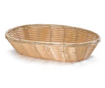 Handwoven Basket Oval, 9"W x 6"D x 2-1/4" H, Natural