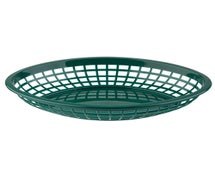 Jumbo Serving Basket 11-3/4"Wx8-7/8"Dx1-7/8"H, Oval, Forest Green