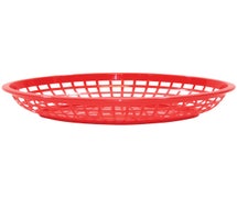 Jumbo Serving Basket 11-3/4"Wx8-7/8"Dx1-7/8"H, Oval, Red