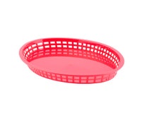 Jumbo Serving Basket 12-3/4"Wx9-1/2"Dx1-1/2"H, Oval, Red