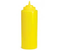 Tablecraft CSBW-16-Y Squeeze Bottle - One-End, Wide Mouth, 16 oz., Yellow