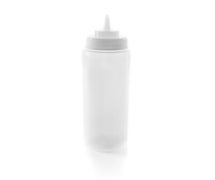 Tablecraft CSBW-32-C - Squeeze Bottle - One-End, Wide Mouth, 32 oz., Clear