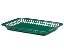 Tablecraft 1079 Rectangular Serving Basket 11-3/4"Wx8-1/2"D, Forest Green