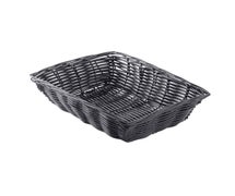 Handwoven Basket 9"Wx6"Dx2-1/2"H Rectangular, Black