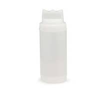 Tablecraft 11663C3F Squeeze Bottle - Double-End, Wide Mouth, 16 oz., Clear
