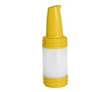 Tablecraft N32VY PourMaster 1 qt. Pourer with V-Neck Top, Yellow Cap