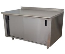 Advance Tabco CF-SS-304 Stainless Work Table, Cabinet Base, With 1.5 Backsplash"