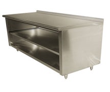 Advance Tabco EF-SS-304 - Stainless Work Table - Open Front, 48"W, Flat Top or 1-1/2" Backsplash, With Middle Shelf, With 1.5" Backsplash