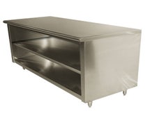 Advance Tabco EF-SS-304 - Stainless Work Table - Open Front, 48"W, Flat Top or 1-1/2" Backsplash, With Middle Shelf, Flat Top