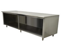 Advance Tabco EF-SS-308 Stainless Work Table - Open Front, 96"W, Flat Top or 1-1/2"H Backsplash, Flat Top