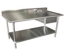 Advance Tabco KMS-11B-305R-X Work Table with Prep Sink (R), 30"x60"