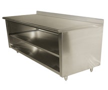 Advance Tabco EK-SS-304 - Stainless Work Table - Open Front, 48"W, 5" Backsplash, With Middle Shelf